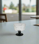 glass icecream cup 6pc china black base