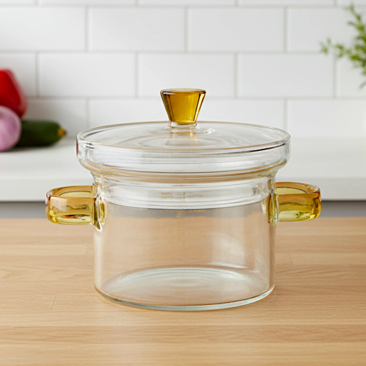 glass bowl & lid 150ml double handle china