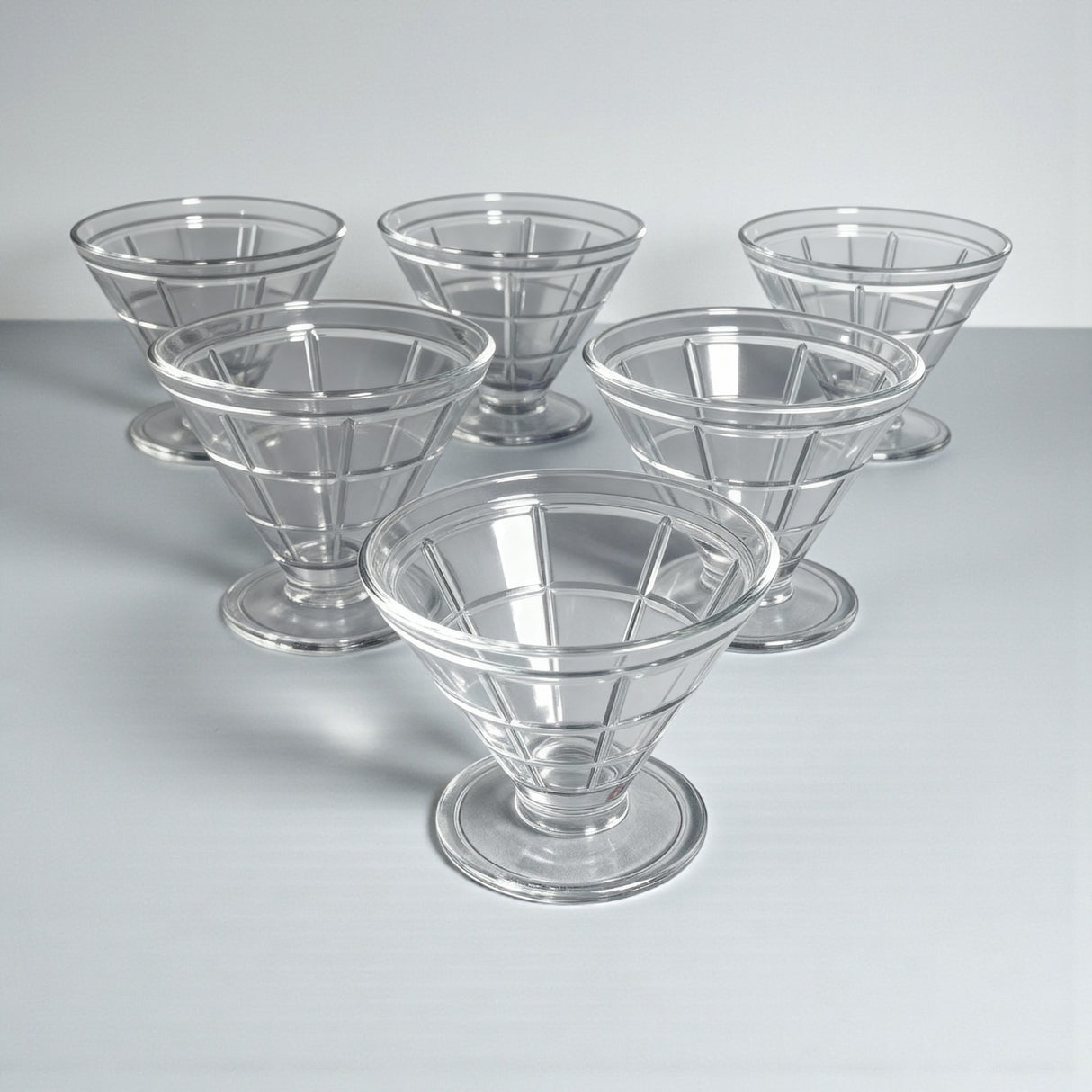 glass icecream cup 6pc china de-99