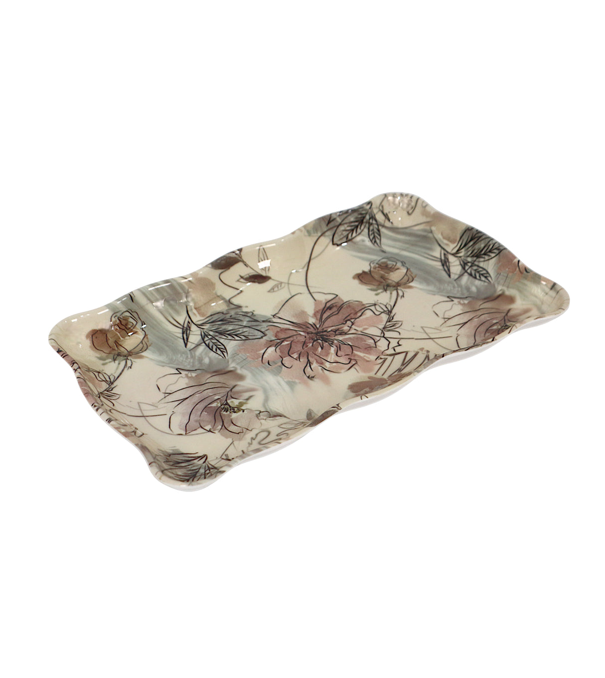 melamine tray printed elegant small