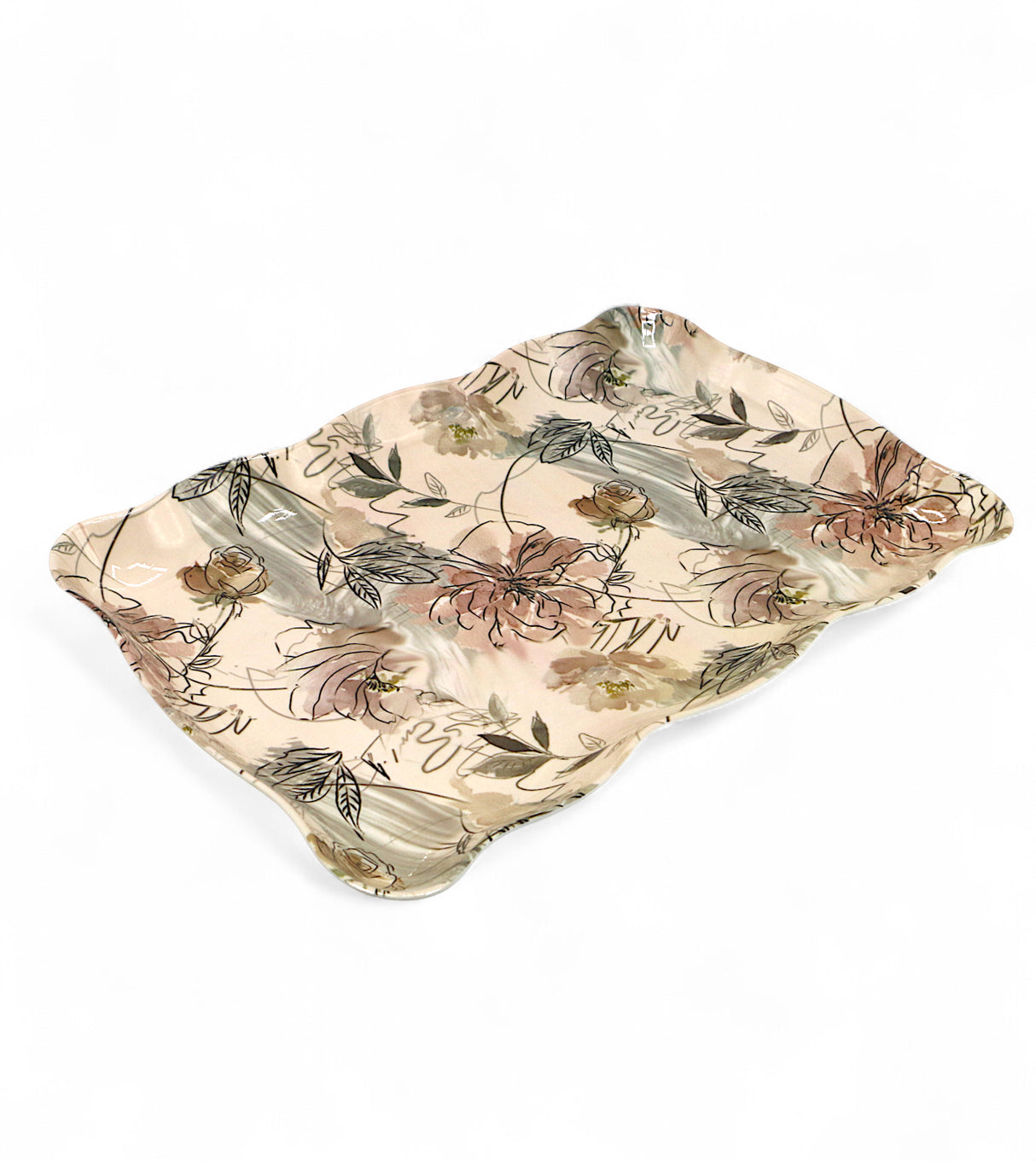melamine tray printed elegant large