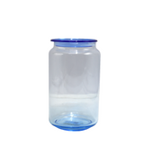 luminarc glass jar & lid blue china l0364
