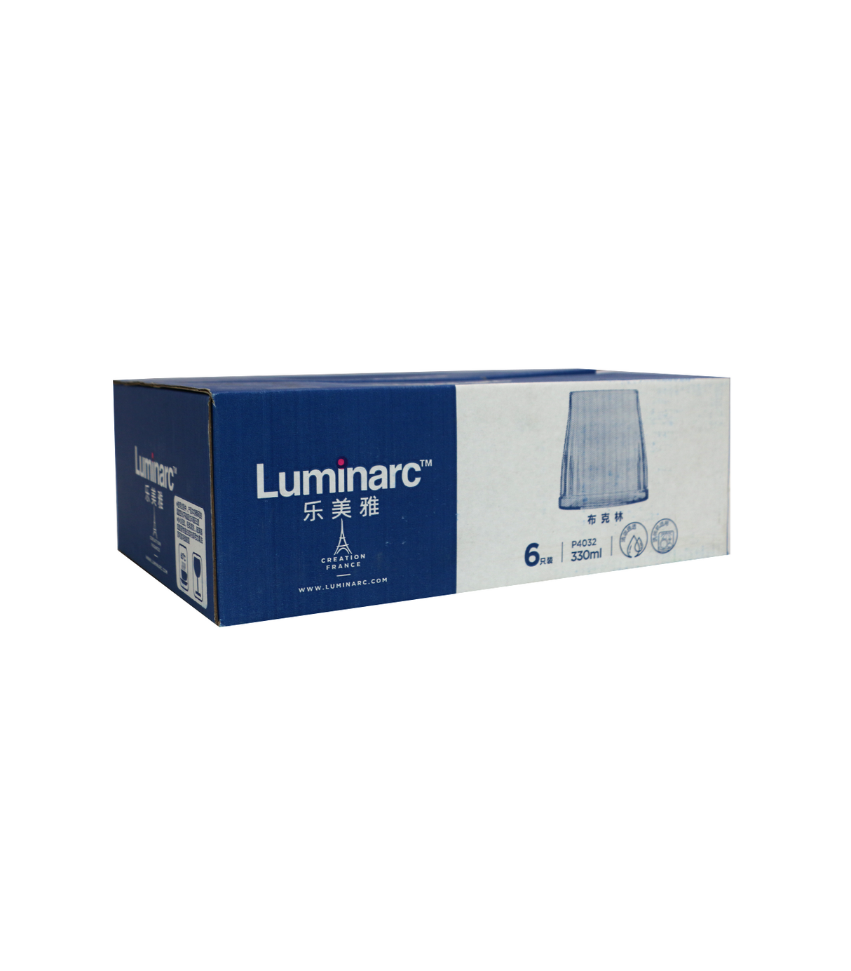 luminarc glass 6pc china p4032