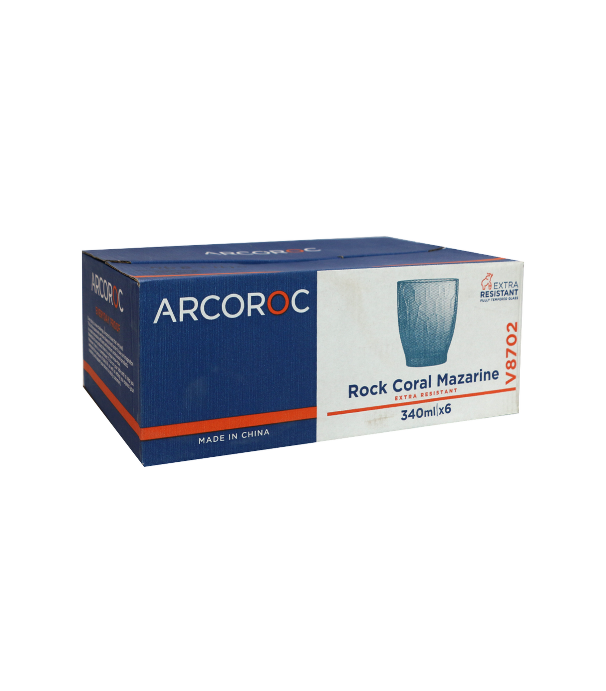 arcoroc glass 6pc china v8702