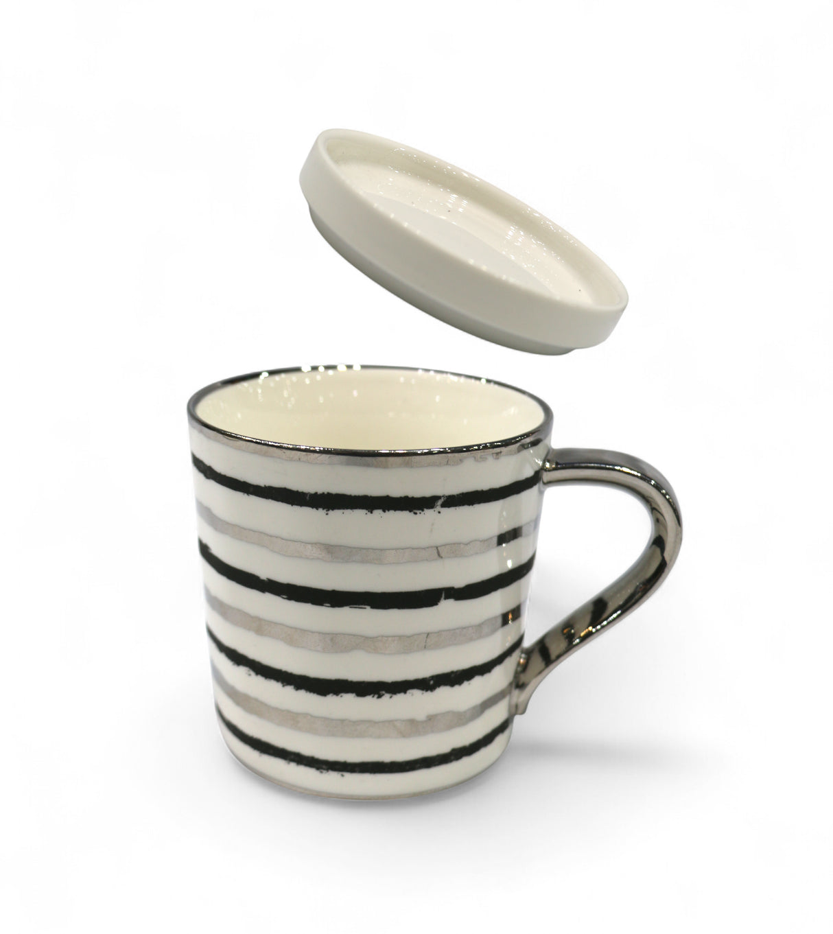 ceramic mug & lid with spoon china 210301