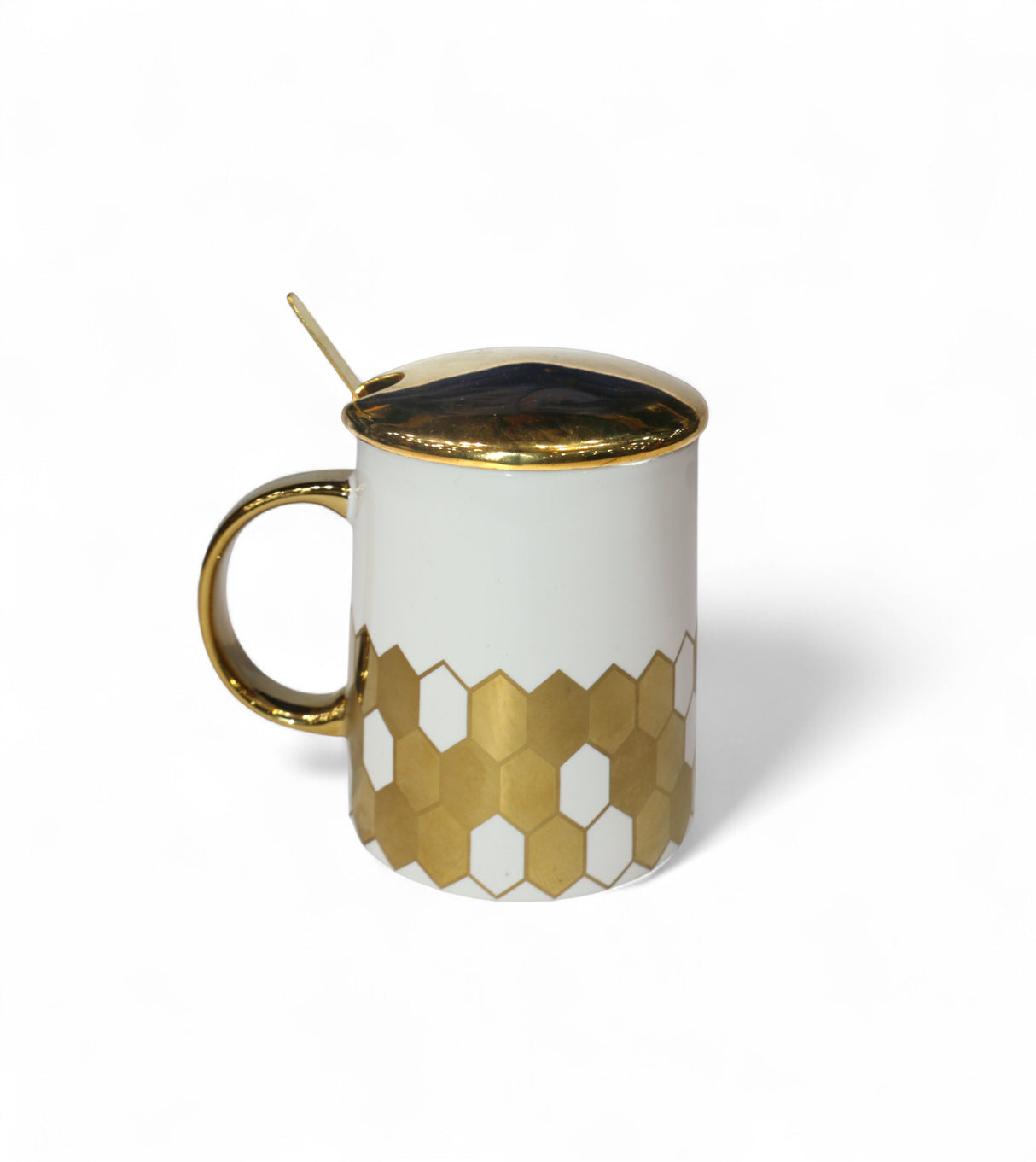 ceramic mug & lid with spoon china 190818
