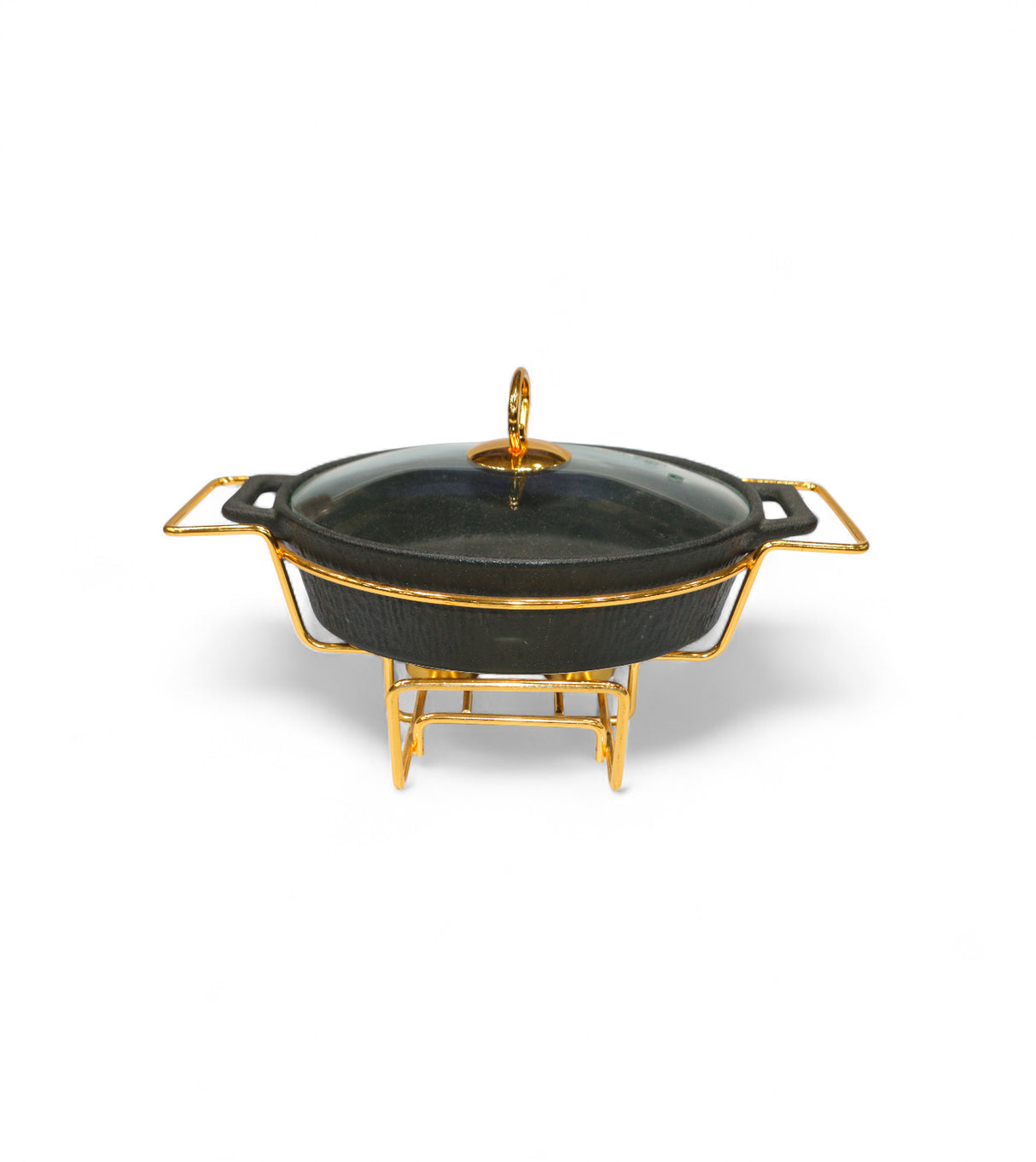 ceramic casserole 11" black oval china cx2425n