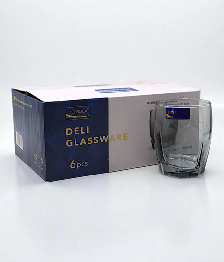 deli glass 6pc grey pak js3101-3hs