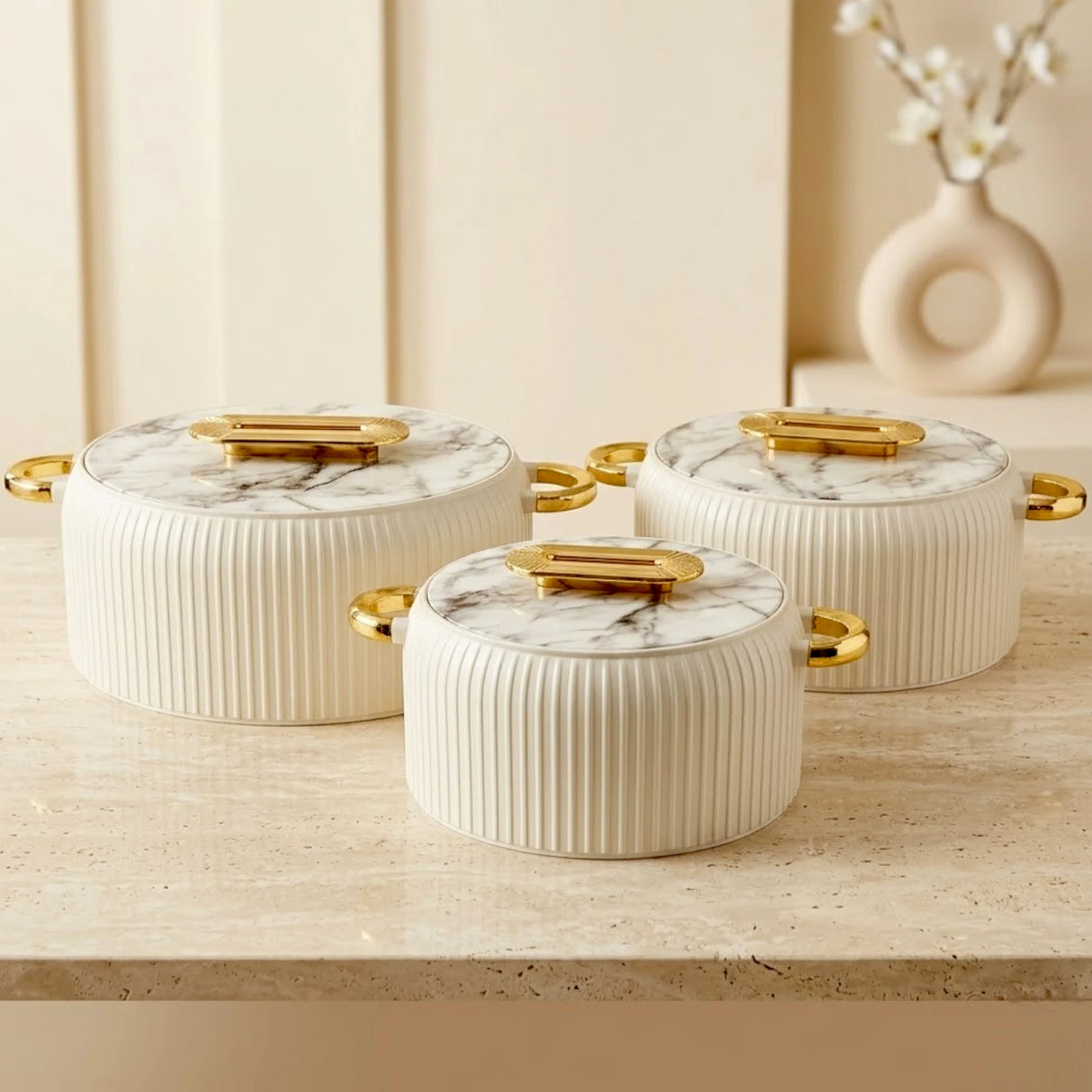 hot pot 3pc forever white china ek