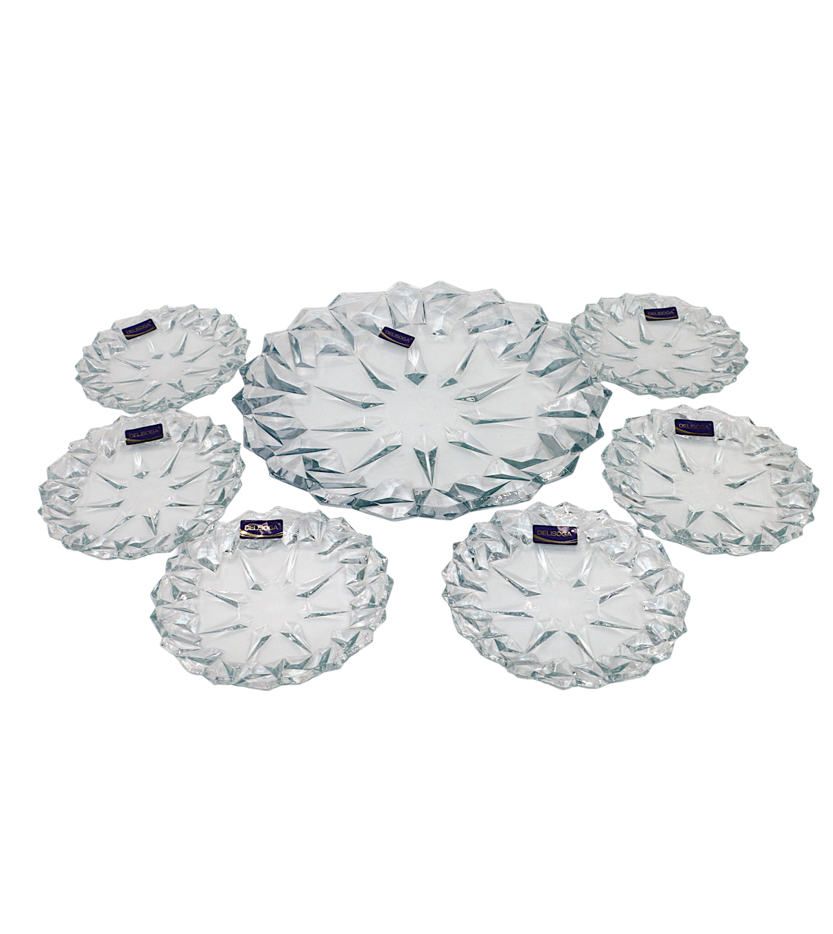 deli glass cake set 7pc pak dsp2015-l7
