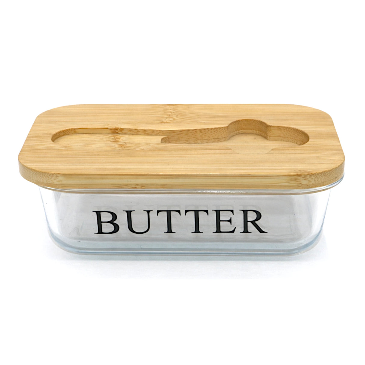 butter dish with wood base china 724-195