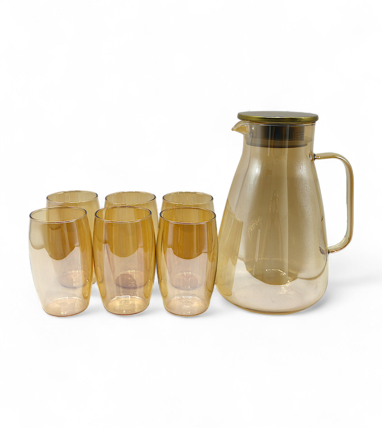 glass water set 7pc golden china gph32/l7