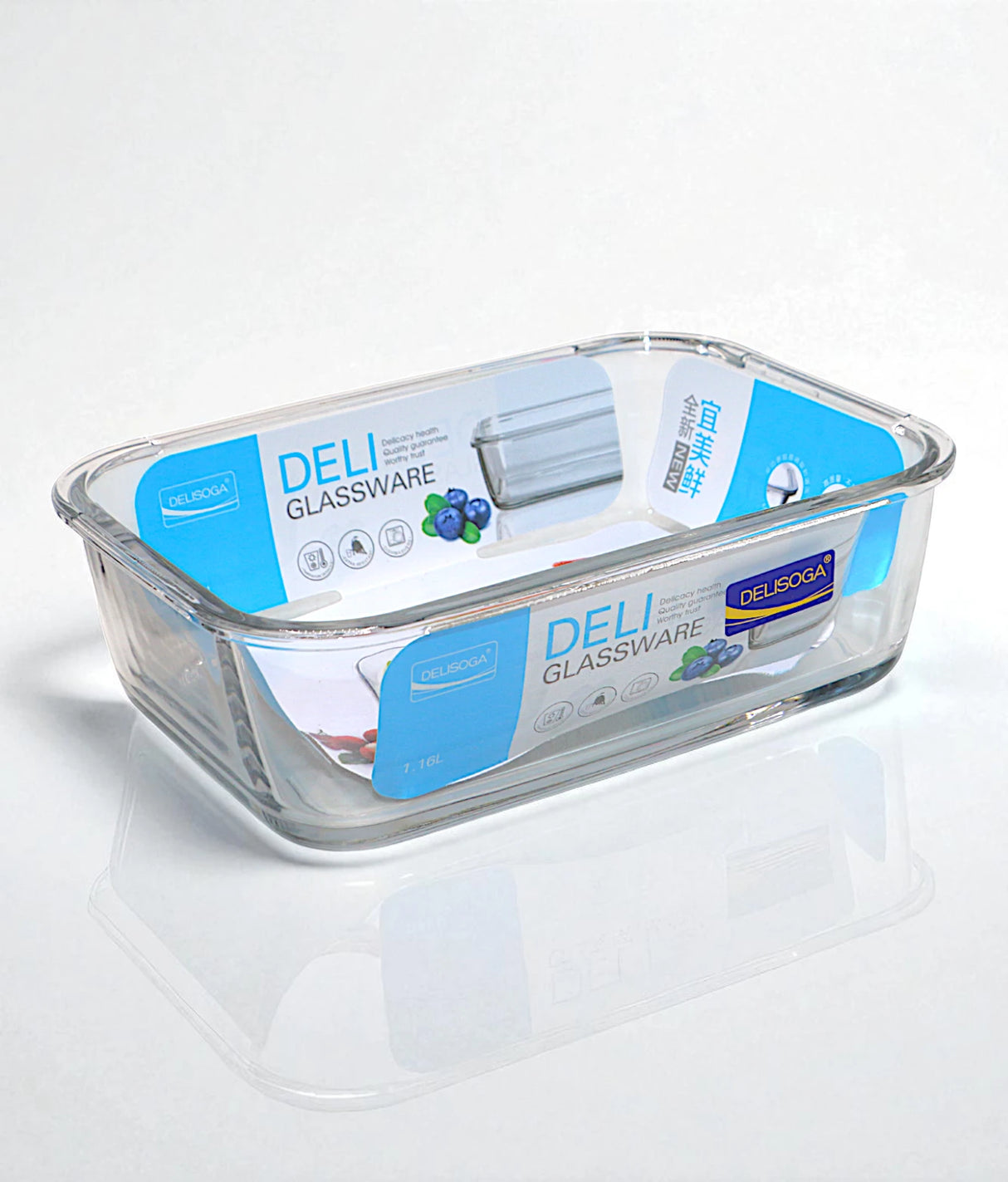 deli glass dish 1.16l rectangle pak eq1002