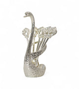 swan spoon set 6pc silver china