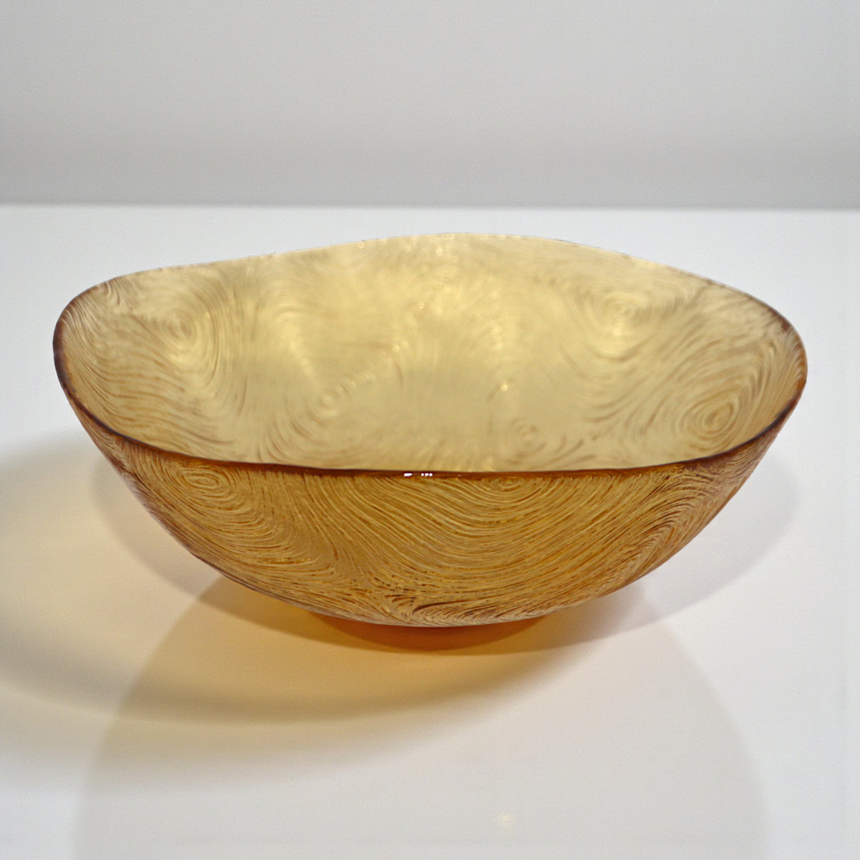 glass salad bowl 10" golden turkey 10671-66