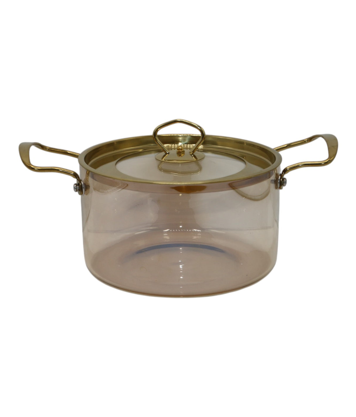 glass casserole 3.5l golden steel handle china 16160-27
