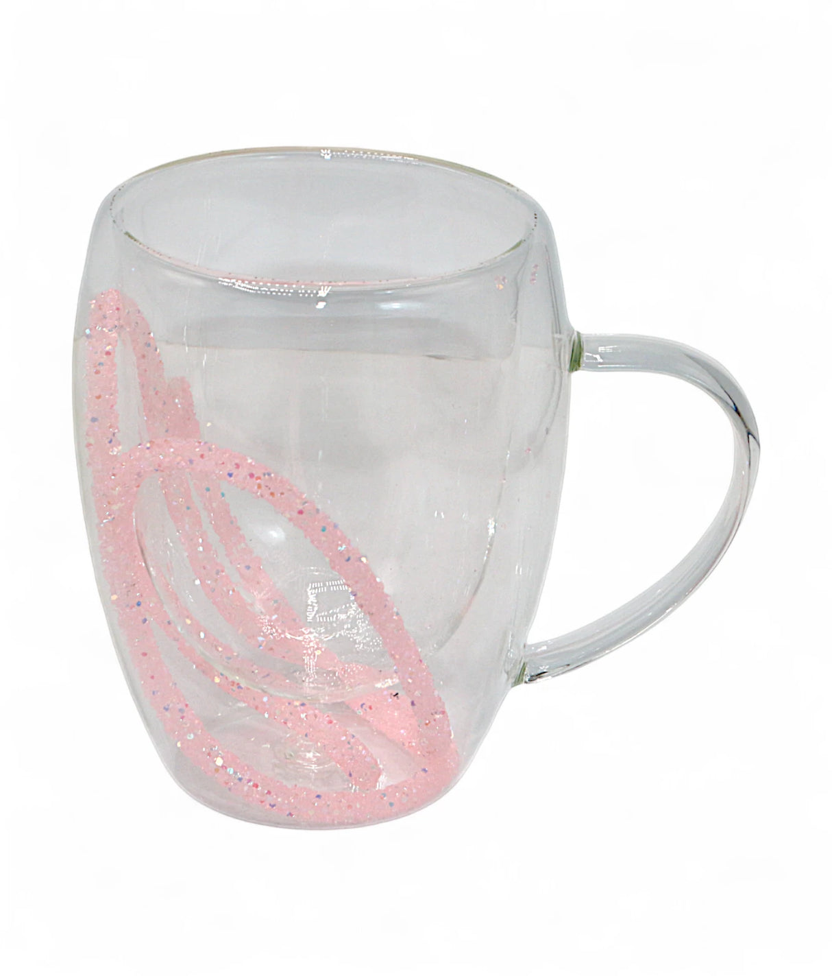 glass air mug pink 350ml china 966-75