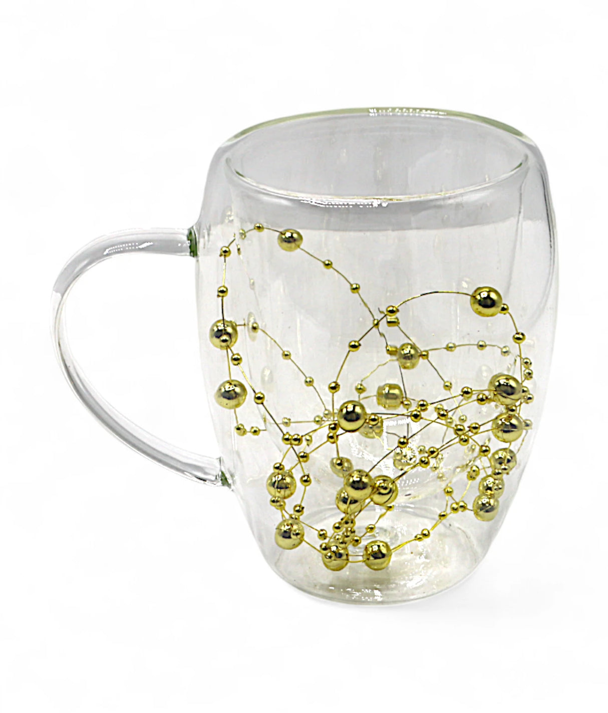 glass air mug golden  350ml china 966-76