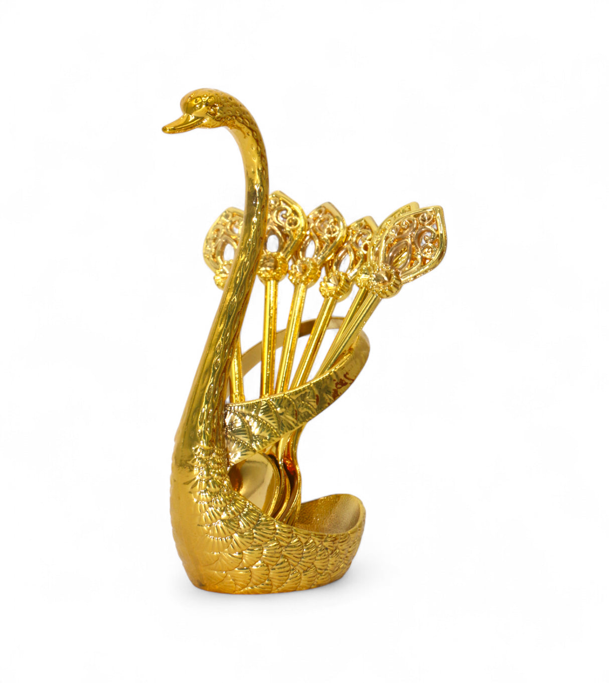 swan spoon set 6pc golden china