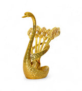 swan spoon set 6pc golden china