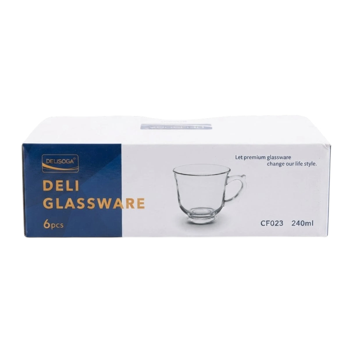 deli glass cup set 6pc cf023