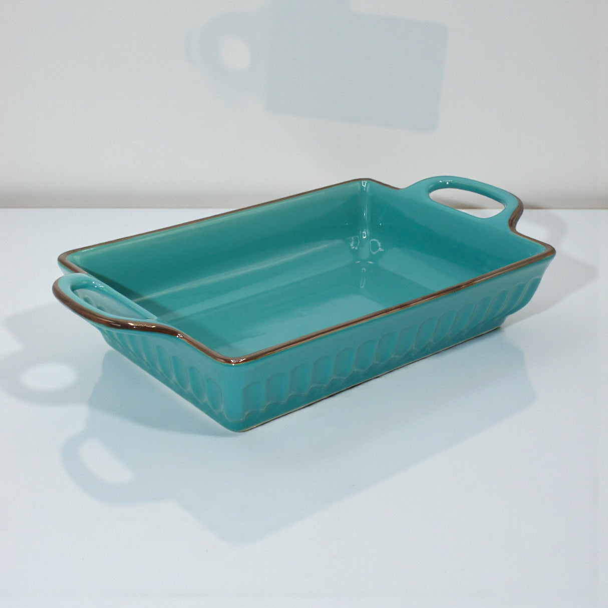 ceramic dish 13" rectangle china 1034-6