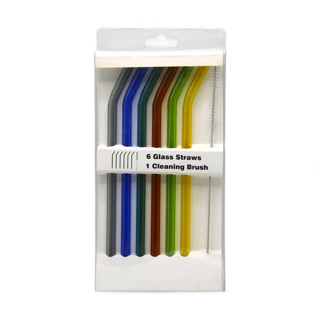 glass straw & brush 7pc china rj-25