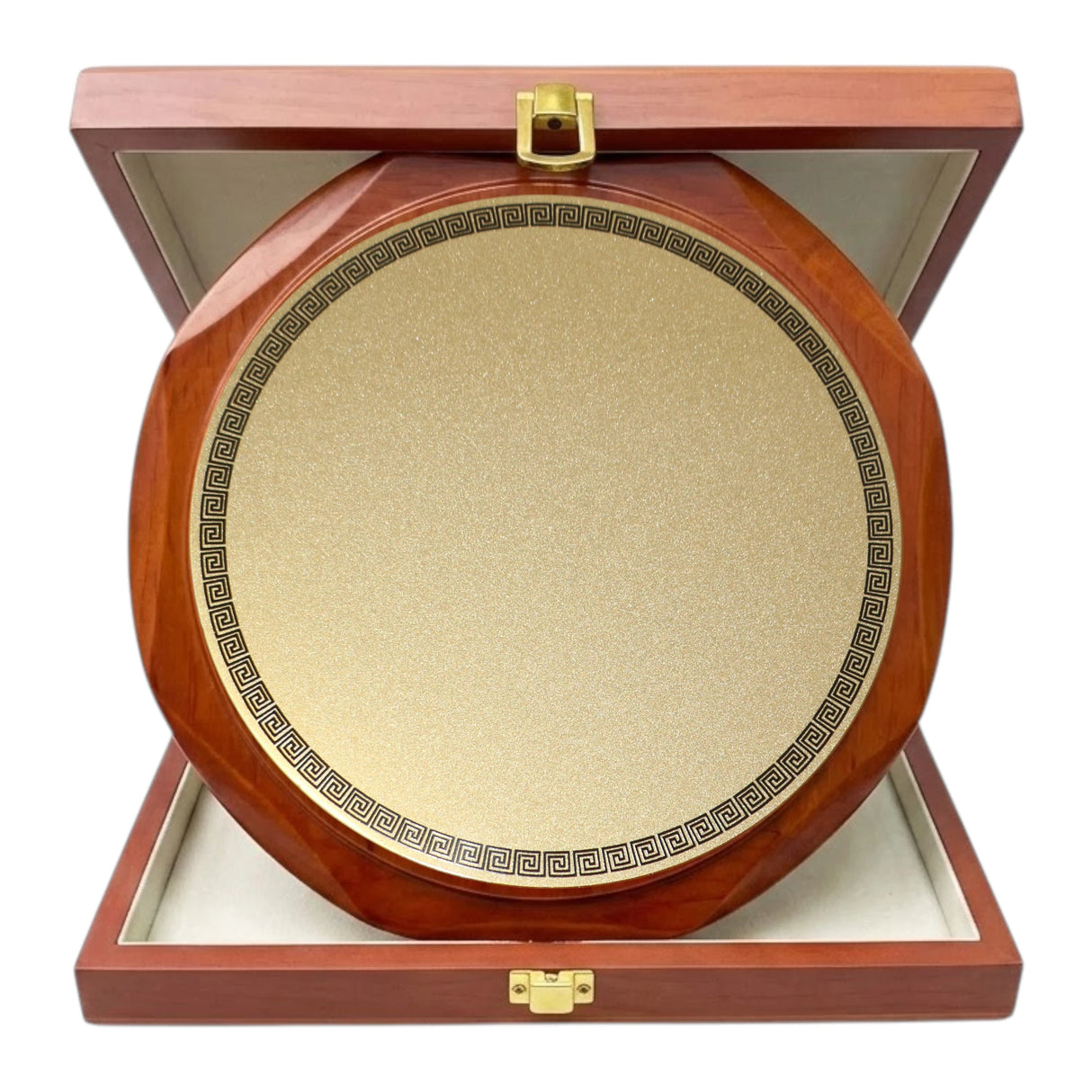 SHIELD WOODEN BOX METAL STICKER A225-2 25X25 ROUND CHINA