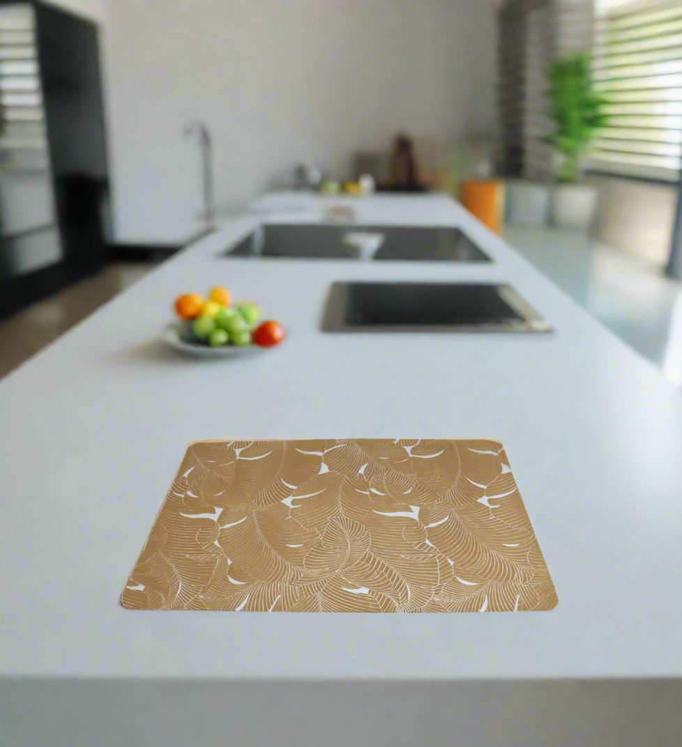 table mat 1pc rect brown china d512