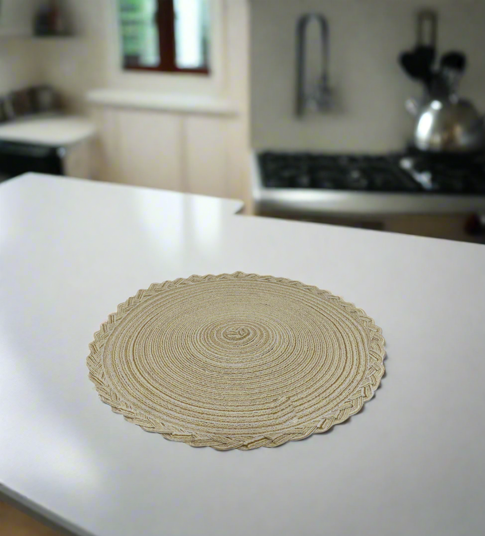 table mat 1pc round china d557