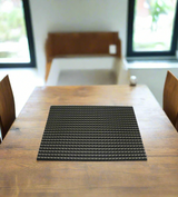 pvc table mat 1pc 45x12cm grey & black shade china d693