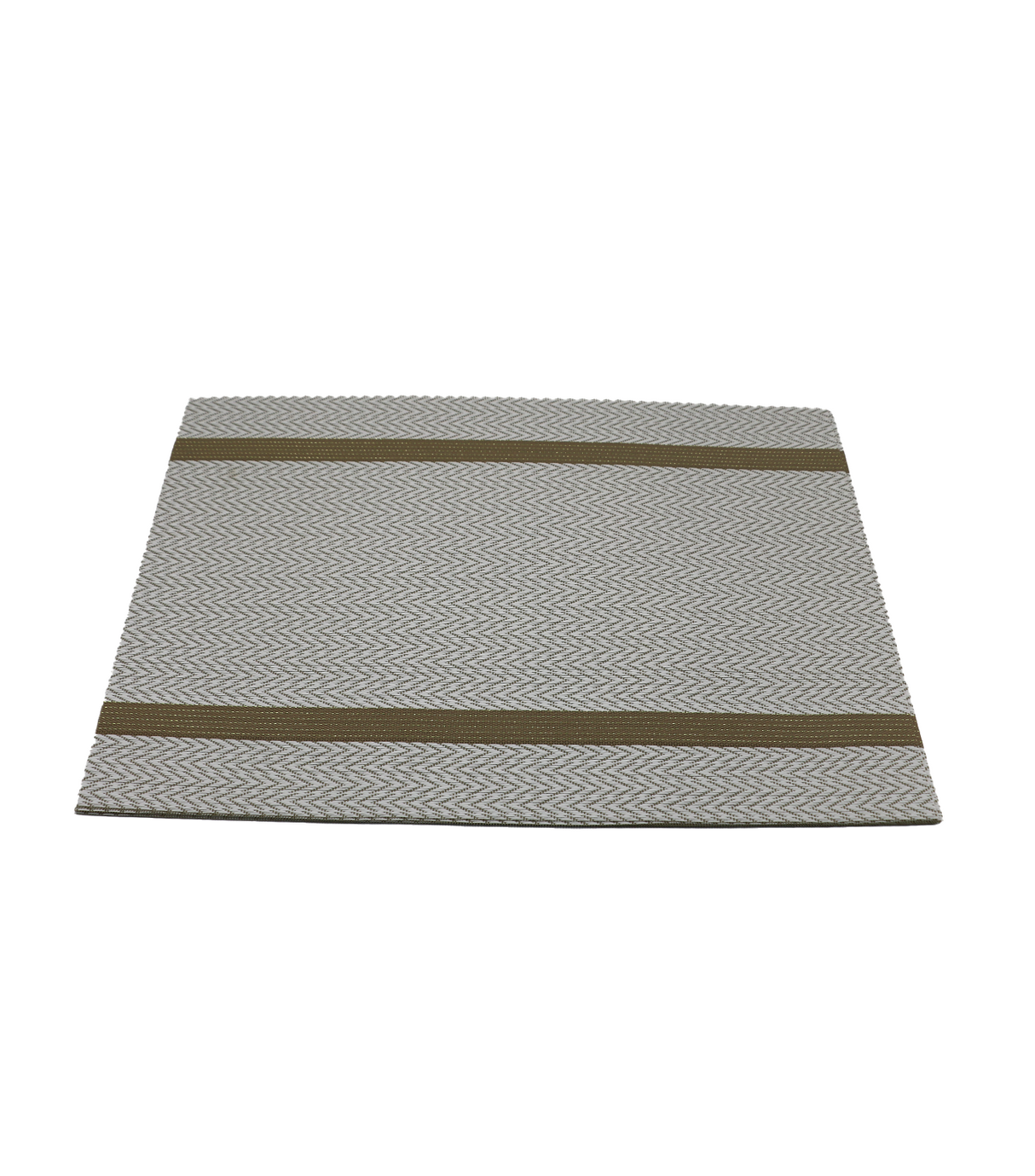 pvc table mat 1pc 45x12cm white & golden lines china d028