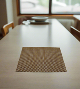 pvc table mat 1pc 45x12cm camel & copper shade china d034