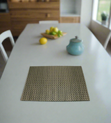 pvc table mat 1pc 45x12cm green & black shade china d037