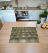 pvc table mat 1pc 45x12cm of white & green shade china d039