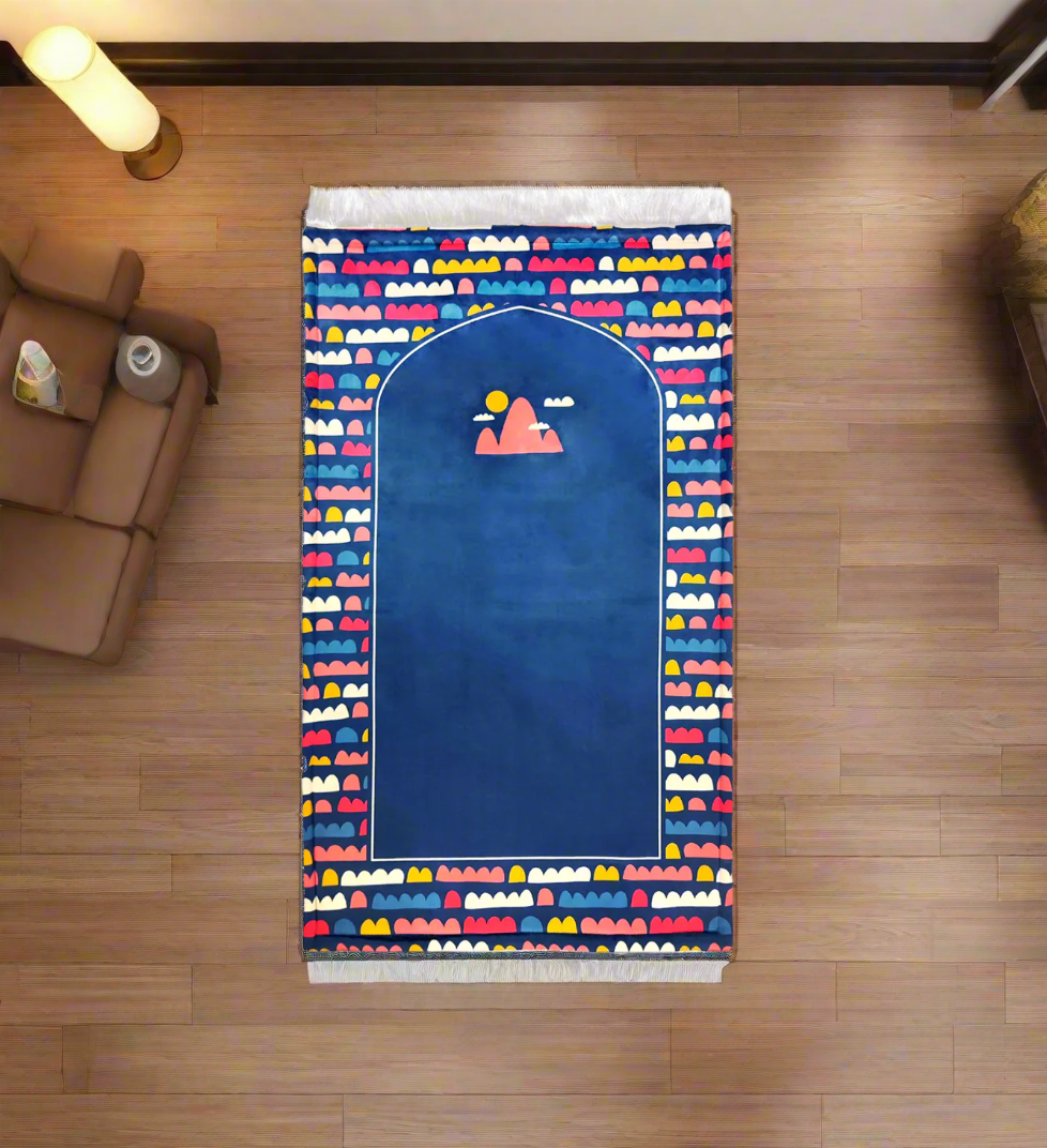 prayer mat 54x90 medium blue
