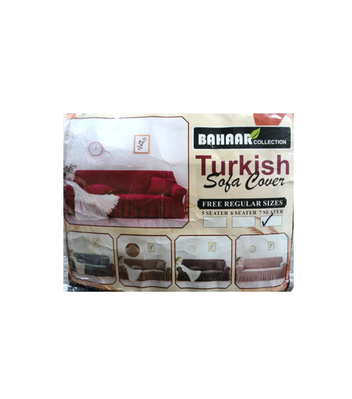 sofa cover 5seater maroon bubble
