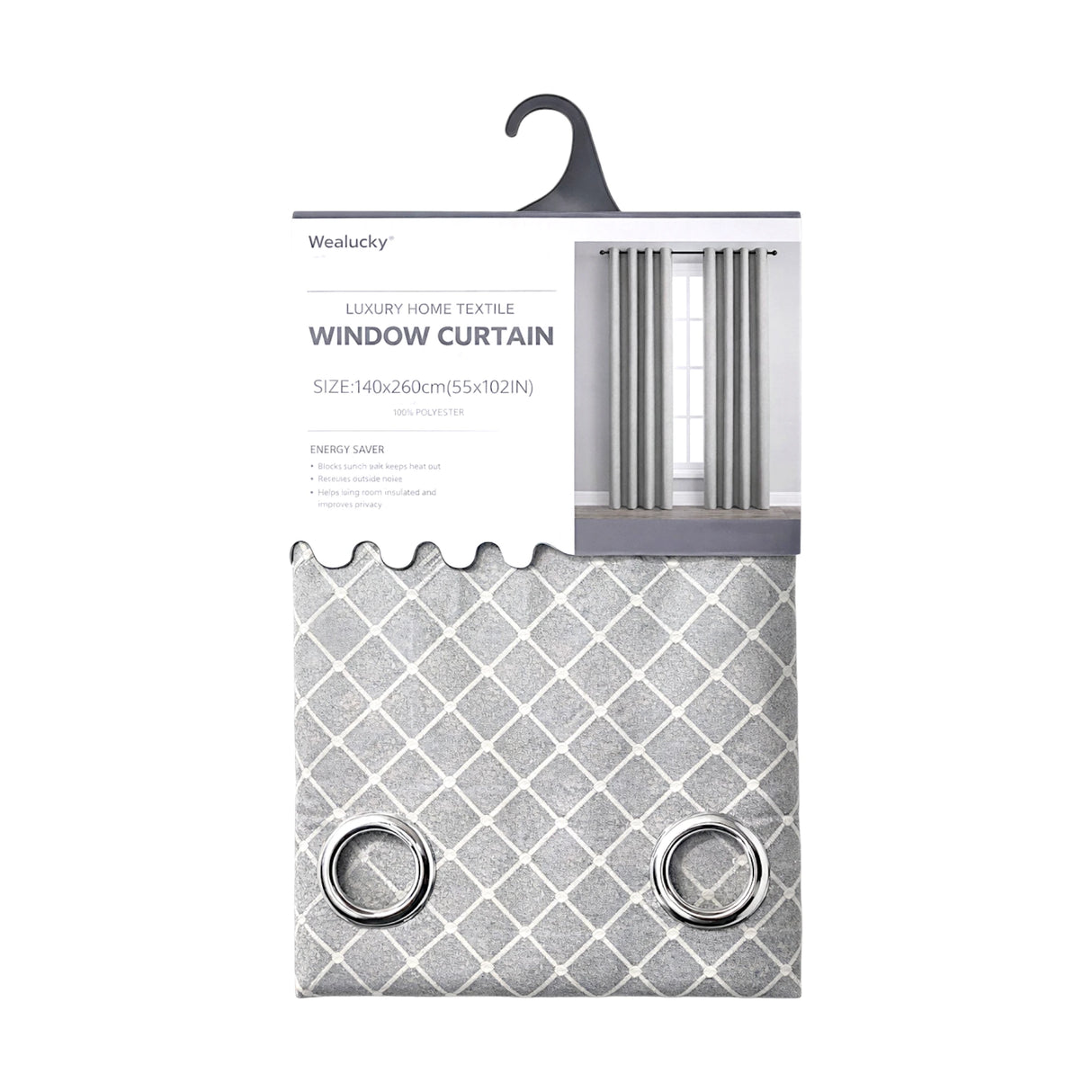 room curtain 140x260cm gray 523-7 china