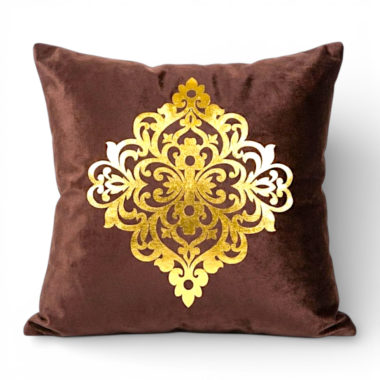 cushion cover velvet dark brown