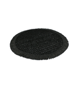 table mat 1pc round black china d558