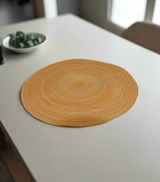 jute table mat 1pc 38x38cm yellow china d813