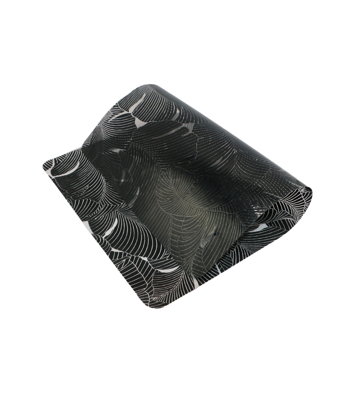 table mat 1pc rect black china