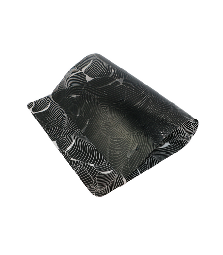 table mat 1pc rect black china