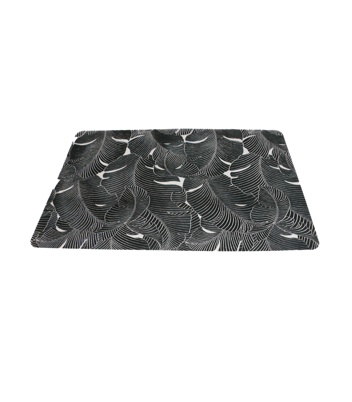 table mat 1pc rect black china