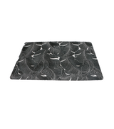 table mat 1pc rect black china