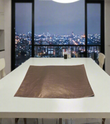 table mat leather copper