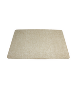 table mat 1pc rect off white china