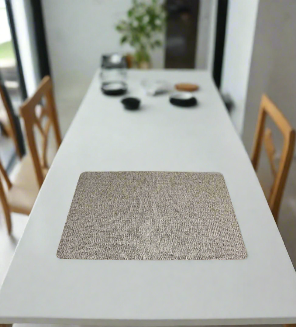 table mat 1pc rectangle china brown