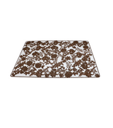table mat 1pc rect brown china