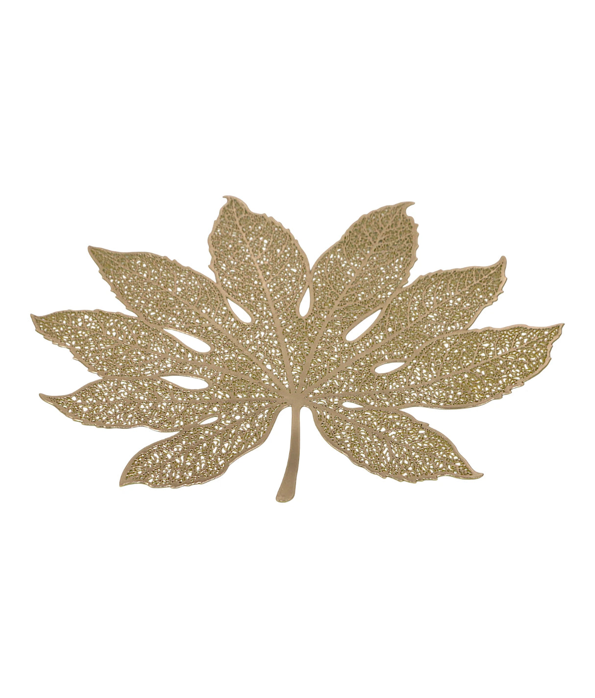 table mat leaf golden 1pc